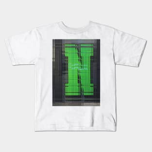 CAPITAL LETTER N. BLURRED but BOLD UPPER CASE Kids T-Shirt